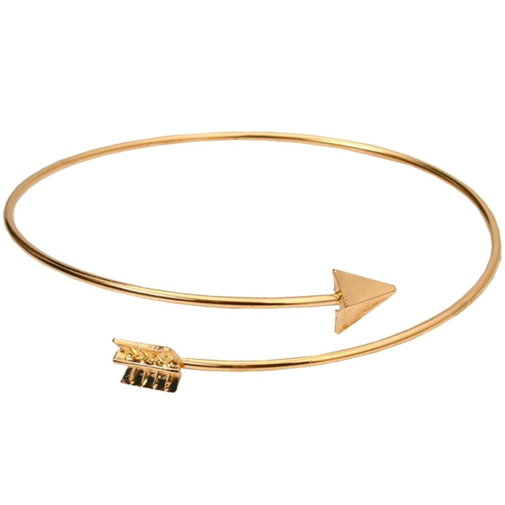 -SOLD-Gold Plated Bent Arrow Bracelet YS